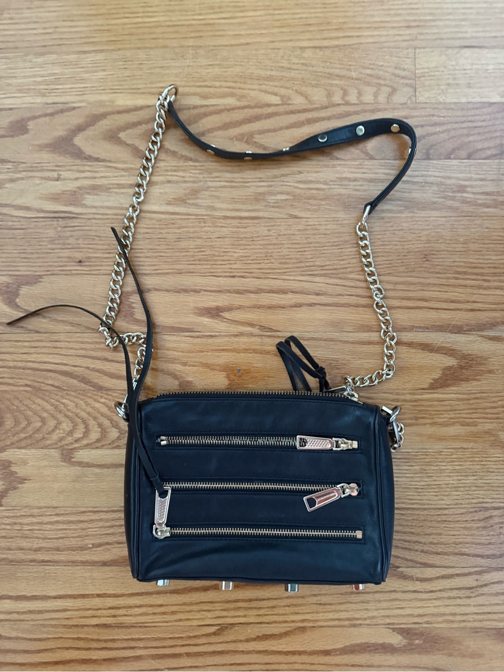 Rebecca Minkoff black shoulder bag with chain strap